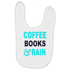 coffee books and rain Baby Bibs