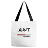 aunt loading Tote Bags