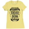 Super Cool Mom Of A Freaking Awesome Son Ladies Fitted T-Shirt
