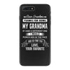 Dear Grandma, Love, Your Favorite iPhone 7 Plus Shell Case