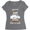 daddy and son not always eye to eye Women's Triblend Scoop T-shirt