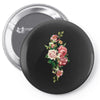 breast cancer flowers Pin-back button