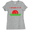 disc golf dirty sex joke pun ground penetration Ladies Fitted T-Shirt