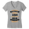 Super Cool Son Of A Freaking Awesome Mom Women's V-Neck T-Shirt