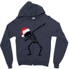 skeleton dabbing christmas Zipper Hoodie