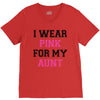 i wear pink for my aunt breast cancer V-Neck Tee