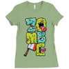 zombie font Ladies Fitted T-Shirt