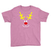 reindeer face novelty christmas Youth Tee