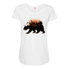 Bear Adventure With Roses Maternity Scoop Neck T-shirt