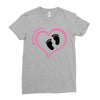 Baby Girl with Heart Any Name Customized Ladies Fitted T-Shirt
