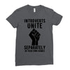 introverts unite separately in your own homes Ladies Fitted T-Shirt