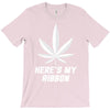 Support Lung Cancer Awareness With A White Cannabis Leaf T-Shirt