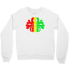 rasta skull and crossbones reggae dub club rave Crewneck Sweatshirt