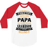 Super Cool Papa Of A Freaking Awesome Grandson 3/4 Sleeve Shirt