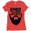lumber jacked Ladies Fitted T-Shirt