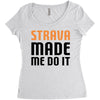 strava made me do it Women's Triblend Scoop T-shirt