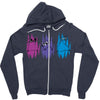 Colorful Cats Zipper Hoodie