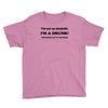 im not an alcoholic im a drunk t shirt x large funny beer pong keg par Youth Tee