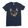 blue and tan frenchie Ladies Fitted T-Shirt