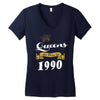 queens are born in 1990 Women's V-Neck T-Shirt