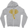 tribal print elephant geometric gold animals cool Zipper Hoodie