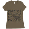 pineapple pizza Ladies Fitted T-Shirt