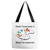 Paint Somerhing it Might Be Wordless Tote Bags