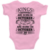 Real Kings Are Born On October 20 Baby Onesie