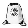 i (fear) vegas Drawstring Bags