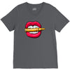 bullet in mouth V-Neck Tee