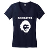socrates brazil 70s football world cup legend retro Women's V-Neck T-Shirt