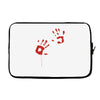 bloody hand print funny zombie kill undead blood horror killer Laptop sleeve