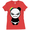 angry panda rainbow Ladies Fitted T-Shirt