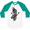 olaf frozen disney cartoon 3/4 Sleeve Shirt