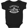 40th birthday gift vintage 1978 perfect aged Baby Bodysuit