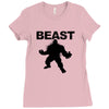 beast muscle guy workout Ladies Fitted T-Shirt