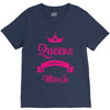 queens are born in march V-Neck Tee