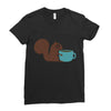 coffe squirrel Ladies Fitted T-Shirt