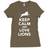 keep calm and love lions Ladies Fitted T-Shirt