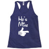 he's mine she's mine Racerback Tank