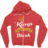 Kings Are Born In March Zipper Hoodie
