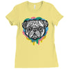 pug face Ladies Fitted T-Shirt