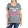 playing for breast cancer Ladies Curvy T-Shirt