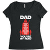 dad you're my hero Women's Triblend Scoop T-shirt