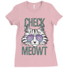 CHECK MEOWT CAT Ladies Fitted T-Shirt