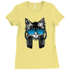 cat music Ladies Fitted T-Shirt