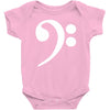 bass cleff funny Baby Onesie