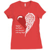 half of my heart is in heaven with my angel Ladies Fitted T-Shirt