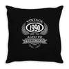 vintage quality without compromise 1990 aged to perfection Throw Pillow