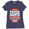 proud daughter dad Ladies Fitted T-Shirt